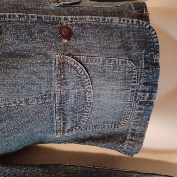 Liz Claiborne Women's Denim Fitted Shirt Jacket Size 0 Petite - Picture 2 of 8